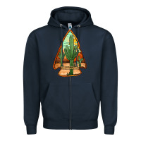Navy desert cactus arrowhead Zipper Hoodie - Jasminsmagicworld