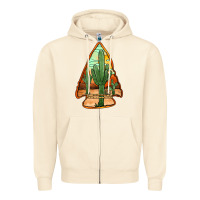 Sandshell desert cactus arrowhead Zipper Hoodie - Jasminsmagicworld