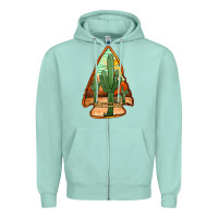 Seafoam desert cactus arrowhead Zipper Hoodie - Jasminsmagicworld