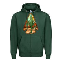 Sports Green desert cactus arrowhead Zipper Hoodie - Jasminsmagicworld