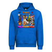Cobalt happy hallothanksmas dogs Urban Hoodie - texasbilliewilder