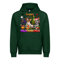 Forest Green happy hallothanksmas dogs Urban Hoodie - texasbilliewilder