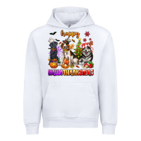 White happy hallothanksmas dogs Urban Hoodie - texasbilliewilder