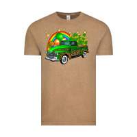 Vintage Coffee st patricks shamrock gold rainbow balloon candy truck Vintage Tee - FaDigitalArtStudio