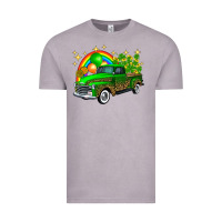 Vintage Zinc st patricks shamrock gold rainbow balloon candy truck Vintage Tee - FaDigitalArtStudio