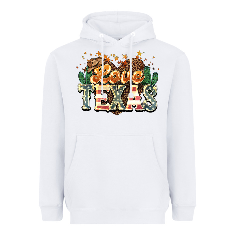 Love Texas Heavyweight Hoodie by NancyCooperArtShop | Teevron