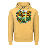Vintage Mustard washingTon State Map Vintage Hoodie - RanaPortraitStore
