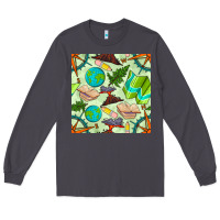 Smoke geography class seamless pattern Long Sleeve Tee - BundleAndBundleShop
