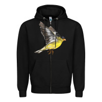 Flying American Goldfinch Zipper Hoodie | Teevron