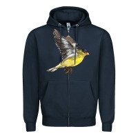 Navy Flying American Goldfinch Zipper Hoodie - LillyAllenDesigns