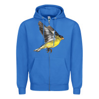 True Royal Flying American Goldfinch Zipper Hoodie - LillyAllenDesigns
