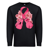 Black breast cancer with boxing gloves Premium Sweatshirt - MaliasSmallBusiness