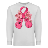 Dove Grey breast cancer with boxing gloves Premium Sweatshirt - MaliasSmallBusiness