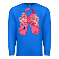 True Royal breast cancer with boxing gloves Premium Sweatshirt - MaliasSmallBusiness