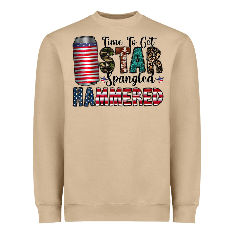 Star Spangled Hammered Heavyweight Sweatshirt by CowhideDigitalArt | Teevron