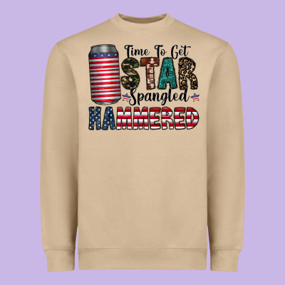 Star Spangled Hammered Heavyweight Sweatshirt Designed By Cowhidedigitalart