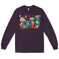 Plum christmas stitch coffee Long Sleeve Tee - Jasminsmagicworld