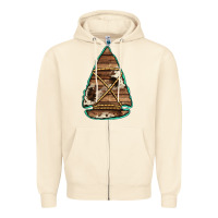 Sandshell cowhide wooden arrowhead Zipper Hoodie - Jasminsmagicworld