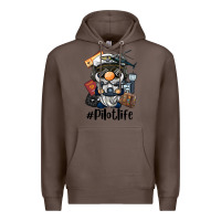 Coffee pilot life gnome Premium Hoodie - BarkalooDesign