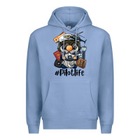 Colony Blue pilot life gnome Premium Hoodie - BarkalooDesign