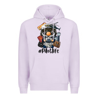 Lilac pilot life gnome Premium Hoodie - BarkalooDesign