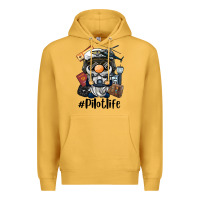 Mustard pilot life gnome Premium Hoodie - BarkalooDesign