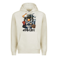 Oatmeal Heather pilot life gnome Premium Hoodie - BarkalooDesign