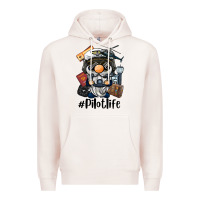 Pale Pink pilot life gnome Premium Hoodie - BarkalooDesign
