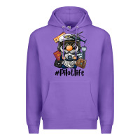 Purple pilot life gnome Premium Hoodie - BarkalooDesign