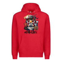 Red pilot life gnome Premium Hoodie - BarkalooDesign