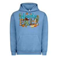 Pigment Pebble Blue Western howdy Fall Urban Hoodie - NancyCooperArtShop