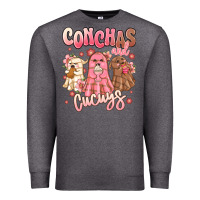 Charcoal Heather conchas and cucuys mexican desert ghosts Premium Sweatshirt - MaliasSmallBusiness