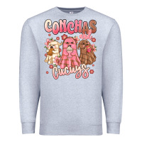 Heather Grey conchas and cucuys mexican desert ghosts Premium Sweatshirt - MaliasSmallBusiness