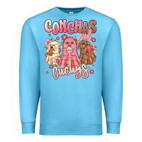 Ocean Blue conchas and cucuys mexican desert ghosts Premium Sweatshirt - MaliasSmallBusiness