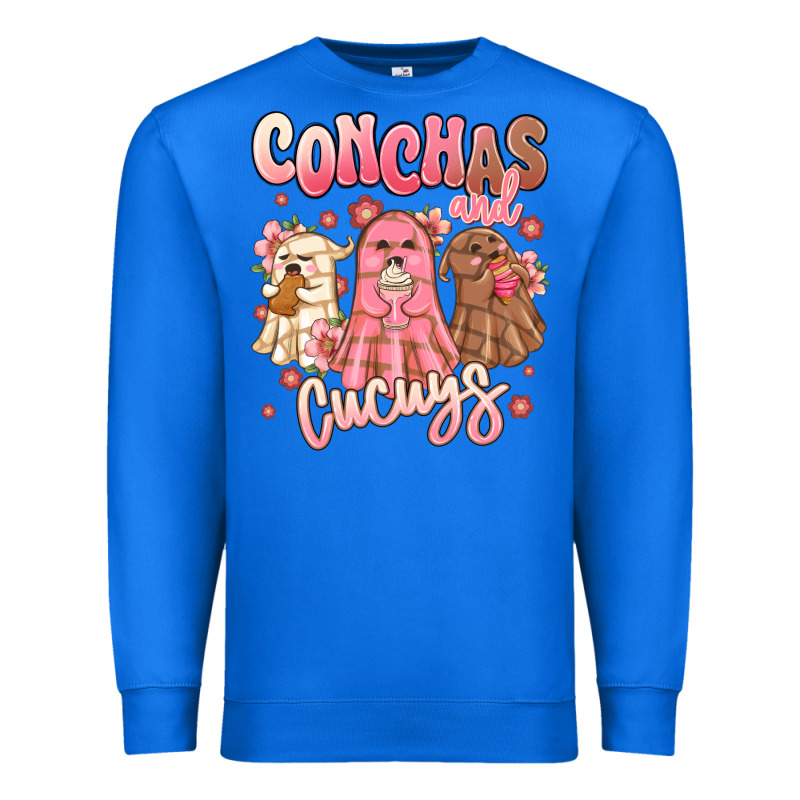 Conchas And Cucuys Mexican Desert Ghosts Premium Sweatshirt by MaliasSmallBusiness | Teevron