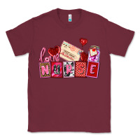 Burgundy valentines day nurse Classic Tee - AdoDesignShop