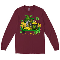 Burgundy st patricks truck and gnome Long Sleeve Tee - AdoDesignShop