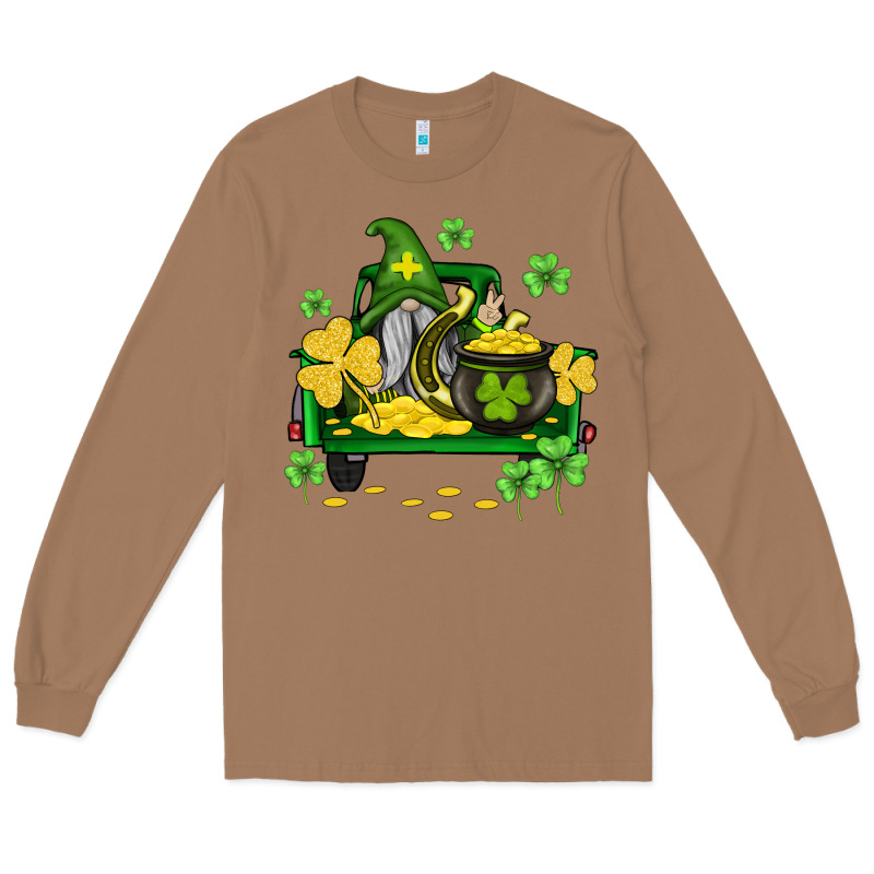 St Patricks Truck And Gnome Long Sleeve Tee by AdoDesignShop | Teevron