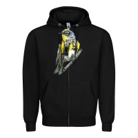 Black yellow rumped warbler Zipper Hoodie - LillyAllenDesigns