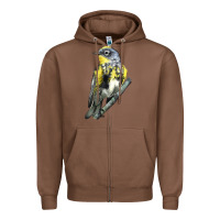 Chestnut yellow rumped warbler Zipper Hoodie - LillyAllenDesigns