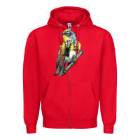 Red yellow rumped warbler Zipper Hoodie - LillyAllenDesigns