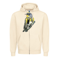 Sandshell yellow rumped warbler Zipper Hoodie - LillyAllenDesigns