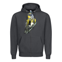 Smoke yellow rumped warbler Zipper Hoodie - LillyAllenDesigns