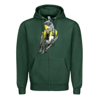 Sports Green yellow rumped warbler Zipper Hoodie - LillyAllenDesigns