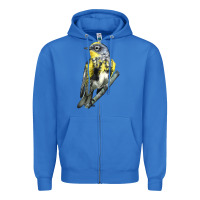 True Royal yellow rumped warbler Zipper Hoodie - LillyAllenDesigns
