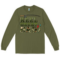 Army Green reel great dad Long Sleeve Tee - Artiststas