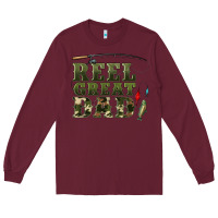 Burgundy reel great dad Long Sleeve Tee - Artiststas