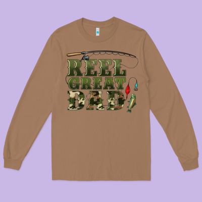 Reel Great Dad Long Sleeve Tee Designed By Artiststas