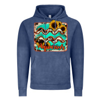 Vintage Denim aquarius turquoise cowhide Vintage Hoodie - RanaPortraitStore