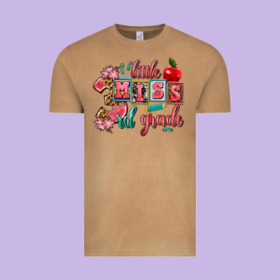 Little Miss 3rd Grade Vintage Tee Designed By Adodesignshop